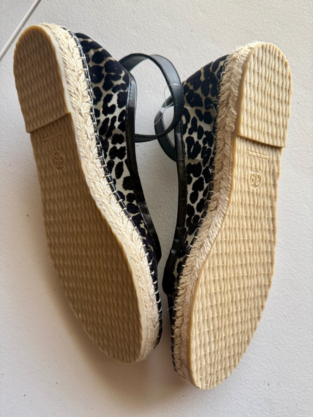 Free People Mason Ballet Espadrille Flats Leopard Spain 8.5 39 - Picture 14 of 14